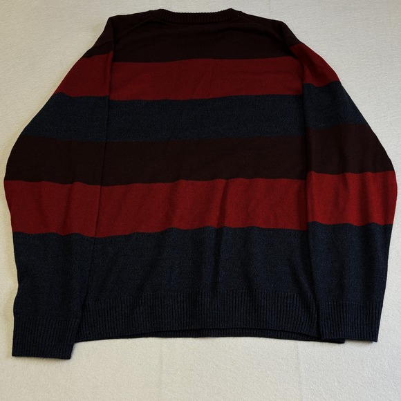 US Polo Assn Sweater Mens XL Striped Acrylic V-Neck Long Sleeve Pullover Casual - Picture 7 of 8